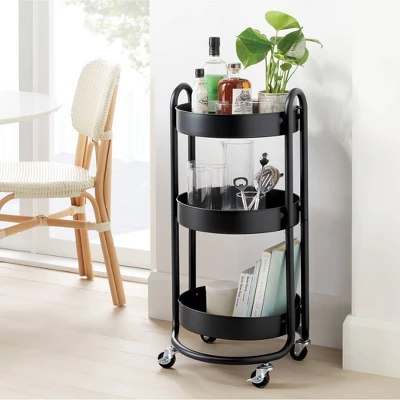 3 Tier Round Metal Utility Cart - Brightroom™ 3 3 Tier Round Metal Utility Cart - Brightroom™