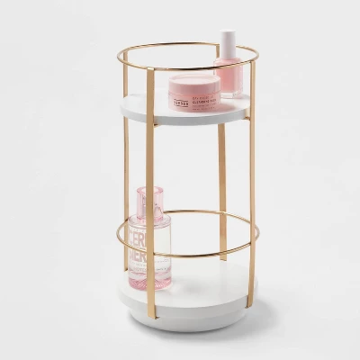 10" X 5.7" Round Metal Countertop Turntable Brass - Brightroom™ 5 10" X 5.7" Round Metal Countertop Turntable Brass - Brightroom™ - Image 3