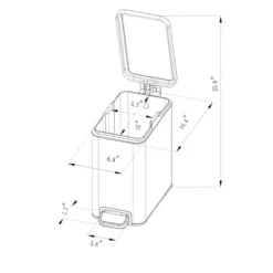 10L Stainless Slim Step Trash Can - Brightroom™ 9 10L Stainless Slim Step Trash Can - Brightroom™ -Brightroom GUEST 10927746 ac0a 4425 b0b7 84003a4c5262