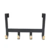 Mixed Material Over The Door 4 Hooks Rail Light Wood On Matte Black - Brightroom™ -Brightroom GUEST 176f652f 21a4 4d1a 9000 0481dc65e835