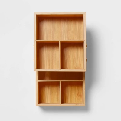 10" X 6" X 5" Hinged Bamboo Countertop Organizer - Brightroom™ 4 10" X 6" X 5" Hinged Bamboo Countertop Organizer - Brightroom™ - Image 2
