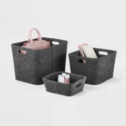 Felt Basket With Stitching - Brightroom™ 7 Felt Basket With Stitching - Brightroom™ -Brightroom GUEST 28a9503f a4a1 4ba4 a7de 0e2505b67450