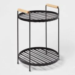 Round Vanity Organizer With Wood Handles - Brightroom™ -Brightroom GUEST 29595118 98ba 4b78 8812 6ac78477e421