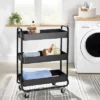 Wide Metal Utility Cart Black - Brightroom™ -Brightroom GUEST 2cb3f13a 558f 410f 9d4b 88e4b757918a