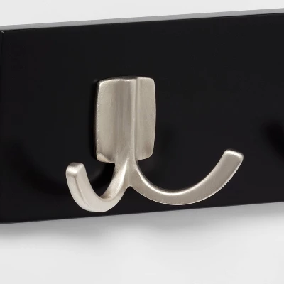 Modern Octopus 5 Rail Nickel Hooks Black - Brightroom™ 4 Modern Octopus 5 Rail Nickel Hooks Black - Brightroom™ - Image 2