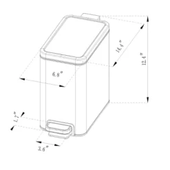 10L Stainless Slim Step Trash Can - Brightroom™ 8 10L Stainless Slim Step Trash Can - Brightroom™ -Brightroom GUEST 50896fbc 9035 4700 ae29 76a3b0122bac