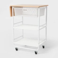 Metal Storage Cart With Mesh Drawer And Wood Top - Brightroom™ 8 Metal Storage Cart With Mesh Drawer And Wood Top - Brightroom™ -Brightroom GUEST 6a3f4f1c bcb3 4ae4 9689 38ee247e03c3