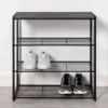 4 Tier Shoe Rack Black Metal With Black Oak Wood - Brightroom™ -Brightroom GUEST 7d8722fc 809b 46bb 8cdc 66a0f0295d4b