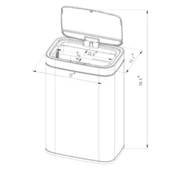 Motion Wastebasket With Liner - Brightroom™ -Brightroom GUEST 7f75f16e 95a3 4cab a642 97207e054cc7