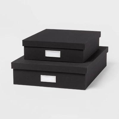 Canvas Desk Storage Box Set Of 2 - Brightroom™ 5 Canvas Desk Storage Box Set Of 2 - Brightroom™ - Image 3
