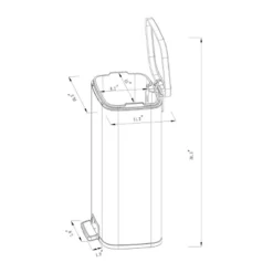 45L Rectangular Step Trash Can - Brightroom™ 12 45L Rectangular Step Trash Can - Brightroom™ -Brightroom GUEST bc44a777 3ad8 456c b42b 05cf0b17d67c