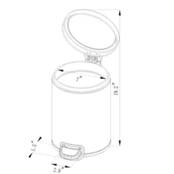 5L Round Step Trash Can - Brightroom™ -Brightroom GUEST cfda8acd e2c2 4818 9a97 33a2d09bb5d2