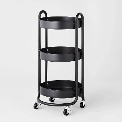 3 Tier Round Metal Utility Cart - Brightroom™ 5 3 Tier Round Metal Utility Cart - Brightroom™ - Image 3